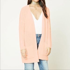 Peach Cardigan Chunky Forever 21